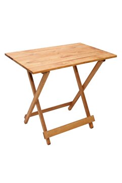 Mavienerji Dekoratif Ahşap Katlanır Masa Piknik Balkon Masası 70cm X 60cm