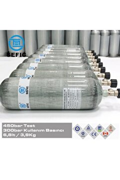 SEFIC 6.8 Litre 300 Bar Karbonfiber Scuba Tüp