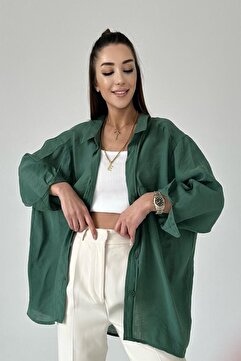 ELLEGANT Yeni Sezon Oversize Kadın Gömlek