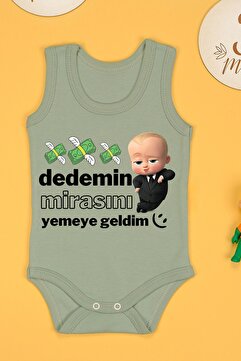 bebetospik Dedemin Mirasını Yemeye Geldim Baskılı Çıtçıt Body Zıbın