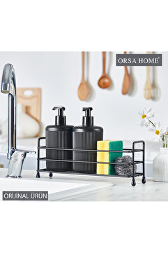 ORSA HOME Tezgah Üstü Banyo Mutfak Düzenleyici, Lavobo Yanı Organizer Siyah 971