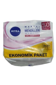 NIVEA Makyaj Temizleme Mendili Kuru-hassas Ciltler 2x25 Adet