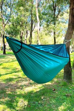 BYENS Kamp Hamağı Salıncak Hamak Turkuaz Yeşil Renk Piknik Bahçe Balkon Outdoor Pratik Kurulum