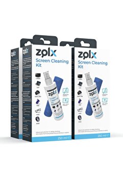 zolx Ekran Temizleme Seti 250ml * 4 Adet (MİKROFİBER BEZ HEDİYE) Led Tv, Bilgisayar, Notebook Temizleme