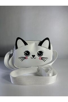 MEYL ÇANTA Kedi Desenli Küçük Omuz Çantası Askılı