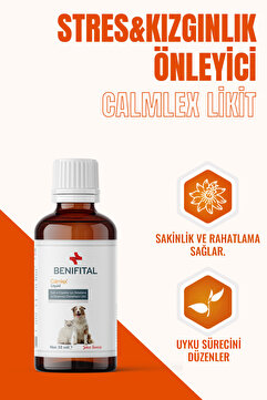 Benifital Calmlex Antistress Likit 50 ml Kedi Ve Köpekler Için Rahatlama Ve Gevşemeyi Destekleyici Damla