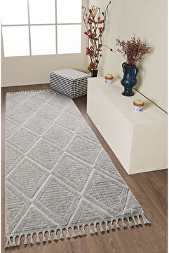 Mariesse Home Elit Bukleli Yumuşak Koridor Kesme Yolluk Dokuma Makine Halısı
