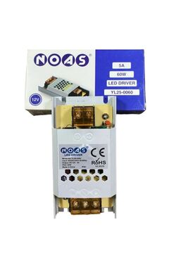 Noas Led NOAS 5 Amper-60 Watt Süper Slim Trafo Led Driver 12V