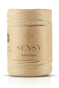 SENSY Premium 400 Metre Rafya Ip Çanta Ipi Raffia Ip Kağıt Ip Supla Ipi 250 Gram Natürel