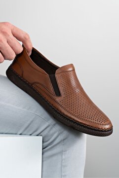 D&M DANİ&MARCA Erkek Hakiki Deri Ayakkabı, Günlük Ayakkabı, Yazlık Ayakkabı , Loafer Ayakkabı Taba Cilt