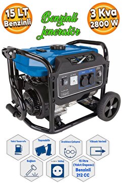 Scheppach Benzinli Jenerator 3,5 Kw 2800 Watt Sg3200x Ev Iş Kamp Orman Elektrik Jeneratör