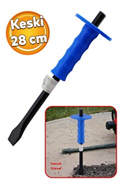 Badem10 Murç Düz Uç Kırıcı Keski Beton Kaya Taş Maden Delici Hilti Ucu 28 cm