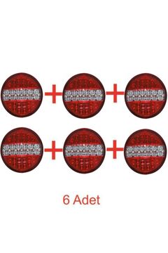 Genel Markalar Hamburger Tip ((24 VOLT)) Ledli Stop Lamba 24 Volt 4 Modlu 6 Adet