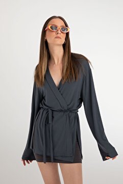 SHEISMONO Ultra Soft Zoe Kimono Füme