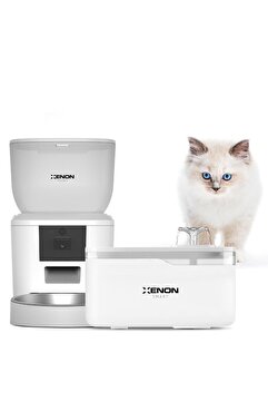 Xenon Smart Akıllı Otomatik Kedi Mama Kabı Ve Su Pınarı 2'li Pet Ürünleri Seti