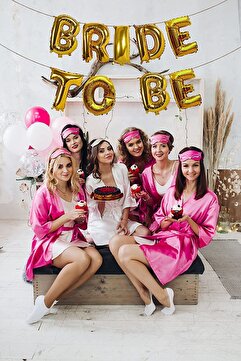 Huzur Party Store Bride To Be Yazılı Folyo Balon Konsept Gold Renkli Altın Sarısı Bekarlığa Veda Partisi Büyük Balon
