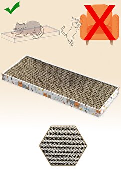 ATA HOME Tırmata Yeni Ürün Doğal Düz Karton Kedi Tırmalaması Kedi Tırmalama Tahtası Kartonu 47x17 cm
