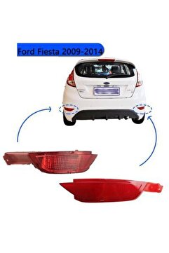 Genel Markalar Ford Fiesta Sağ Sol Arka Alt Tampon Sis Farı Reflektörü Takım 2008-2014