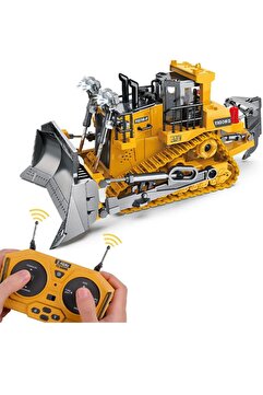 Shem Uzaktan Kumandalı Dozer Led ve Sesli Fonksyonel Hareketli İş Makinası Oyuncak