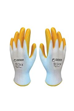 Genel Markalar Safety Sarı Nitril Inşaat Tarım Montaj Iş Eldiveni 12 Çift-no:10