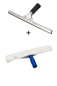 Ceyhanlar Cam Silme Aparatı Çekçek Metal 35cm Mikrofiber Peluş Ve Aparatı 35 Cm Temizlik Seti Cam Sileceği takım
