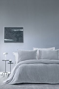 Yataş Dazel Çift Kişilik Battaniye Yatak Örtüsü Seti 240x225 Cm - Gri