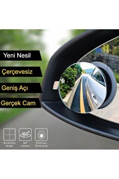 GD 24 Oto Kör Nokta Aynası Gerçek Ayna Yuvarlak 55 Mm Oynar 2 Adet Yüksek Kalite Ve Ince Tasarım Dışbükey
