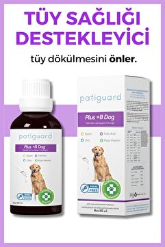 Patiguard Plus B For Dogs Köpekler Için Tüy Dökülmesi Engelleyici Önleyici Biyotin Tüy Sağlığı Damlası 50 ml