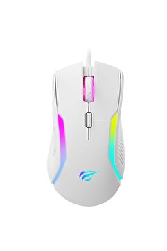 Havit Gamenote Ms1033 Rgb Uyumlu 8000 Dpı Ayarlanabilir Ağırlıklı Beyaz Gaming Makrolu Oyuncu Mouse