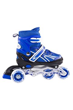 Furkan Toys F-sports Mavi Ayarlabilir 2+2 Işıklı Metal Alıştırma Pateni