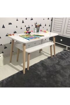 EKOÇ WOOD DESİNG Lilyum Çoçuk Çalışma Masası Etkinlik masası aktivite masası takımı