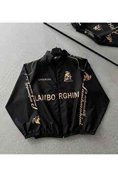 memetti m şekil Lambo Gold Sarı Siyah Unisex Motorcu Yağmurluk Rüzgarlık İnce Ceket