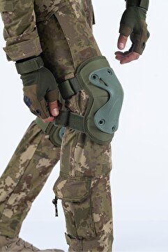 Green Dizlik ve Dirseklik 4'lü takım (Motorsiklet,Askeri, Airsoft, kamp ve doğa sporları)