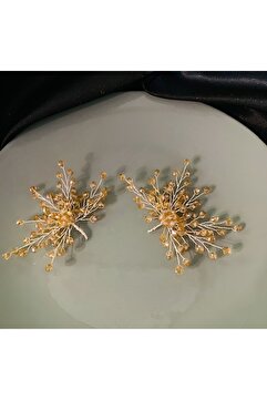ASİMEL TASARIM Gold Sarısı Saç Aksesuarı Düğün Kına Nikah Nişan Mezuniyet