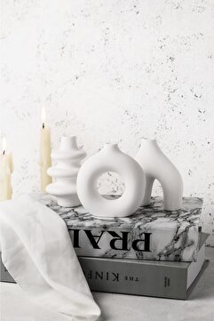 LALEZEN HOME Dekoratif Şık Minimal 3lü Şık Vazo Set