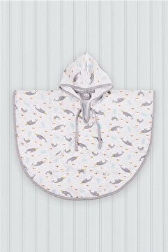 tinylamb Unicorn Fish - Pamuk Kapşonlu Müslin Panço