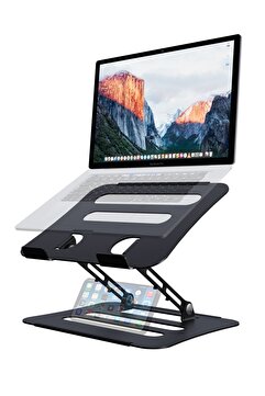 Jön Metal Katlanabilir Telefon Tutuculu Tüm Modellerle Uyumlu Ayarlanabilir Notebook Laptop Tablet Standı Yükseltici