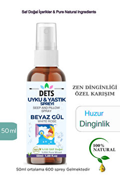 Dets Gül Uyku ve Yastık Spreyi Zen Dinginliği – Huzurlu Geceler İçin Doğal Sleep and Pillow Spray