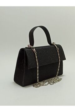 dizaynbag Kadın Siyah Simli Abiye Çanta