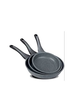 ThermoAD Granit 3'lü Gri Tava Seti