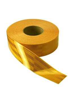 Genel Markalar 10 Metre Şerit Bant - Şerit Reflektör - Yansıtıcı Bant - Dorse Reflektörü - E Belgeli - Sarı