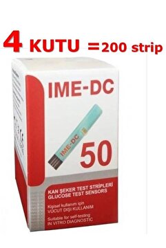 Ime-Dc Şeker Ölçüm Strip Çubuğu (4 Kutu - 200 Adet)