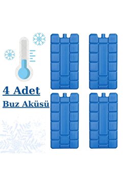 Genel Markalar Icebox 4'lü Buz Aküsü Seti Buz Kasedi Serin Tutan Buz Kalıbı-4 Adet