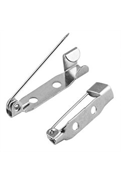 ByOzras 25 Mm Metal Broş İğnesi Yaka İğnesi Alt Aparat 50 li