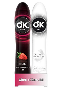 Okey Çilek Kayganlaştırıcı Jel 100 ml Zero Kayganlaştırıcı Jel 100 ml