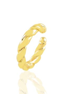 Söğütlü Silver Kadın Gümüş Altın Yaldızlı Sıkıştırmalı Burgu Kıkırdak Küpe Sgtl10885gold