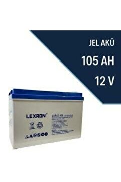 Lexron 12 VOLT 105 AMPER JEL AKÜ LEXRON-ÖLÇÜLER-330X171X219-30.5 KG