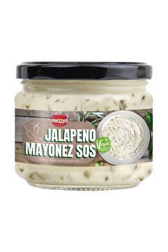 Mezzet Vegan Koruyucusuz Jalapeno Mayonez 300 gr - Acılı Bitkisel Mayonez Sos