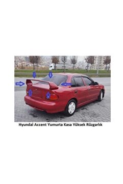 Hyundai Accent Yumurta Kasa Yüksek Rüzgarlık Boyasız Siyah