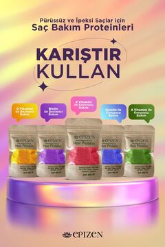 EPİZEN Vitaminli Kokulu Saç Bakım Proteini Seti - Yıpranmalara Karşı Özel Ürün 5x50gr